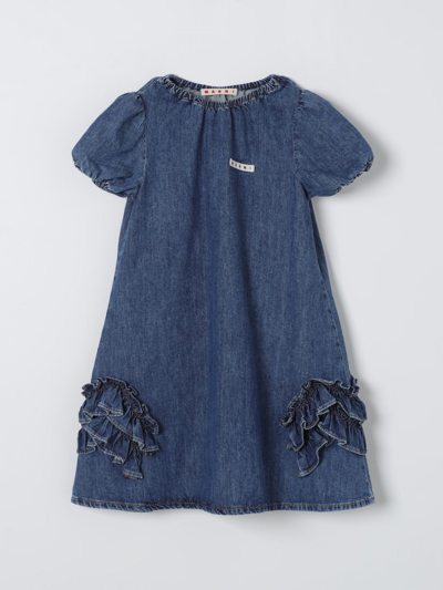 Shop Marni Dress  Kids Color Blue