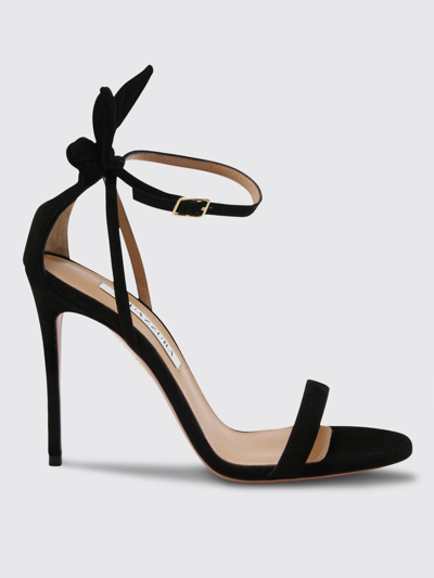 Shop Aquazzura Heeled Sandals  Woman Color Black