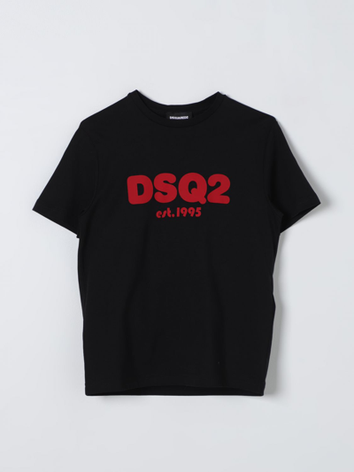 Shop Dsquared2 Junior T-shirt  Kids Color Black