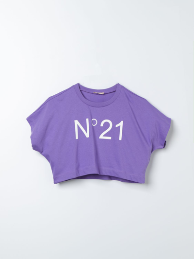 T恤 N° 21 儿童 颜色 紫色