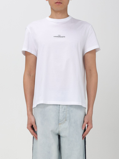 Maison Margiela Distorted Logo T-shirt In White