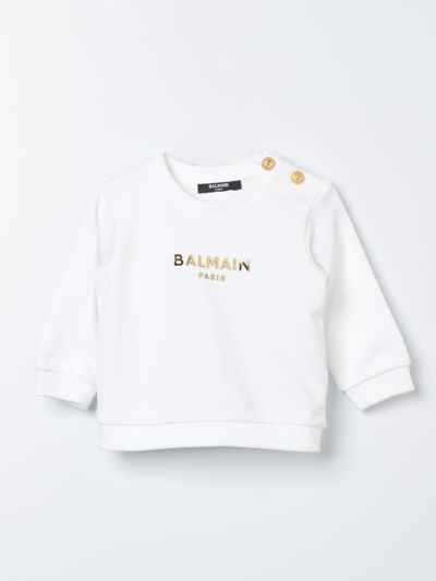 Shop Balmain Sweater  Kids Kids Color White