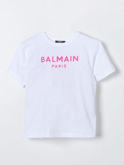 Shop Balmain T-shirt  Kids Kids Color White 1