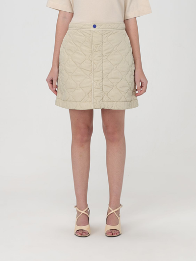 Burberry Quilted Mini Skirt In Beige