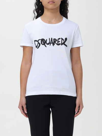 Shop Dsquared2 T-shirt  Woman Color White
