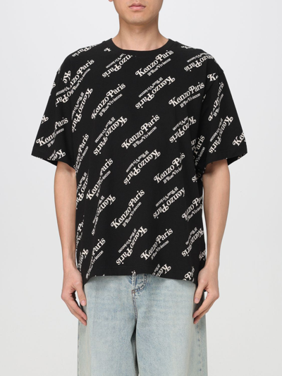 Kenzo Black Printed T-shirt In Black