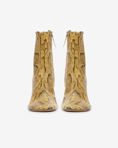 Shop Isabel Marant Labee Low Boots In Orange