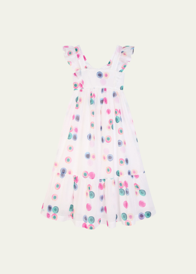 Shop Chloé Girl's Merger Printed Dress In Multicoloured