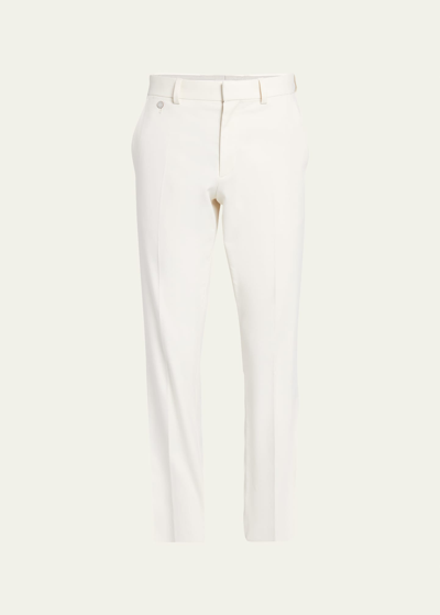 Shop Agnona Men's Slim Fit Cotton-stretch Chino Trousers In Vanilla