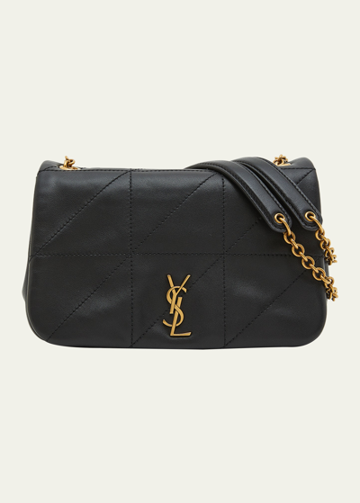 Shop Saint Laurent Jamie 4.3 Mini Patchwork Leather Shoulder Bag In Black