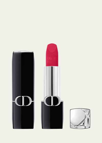 Shop Dior Rouge Velvet Lipstick In 784 Rouge Rose -