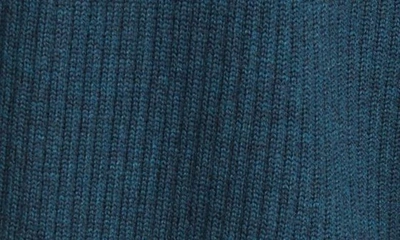 Shop Eileen Fisher Longline Wool Ribbed Cardigan In Alpine
