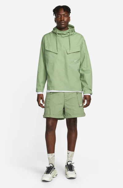 Shop Nike Woven P44 Cargo Shorts In Oil Green/ White