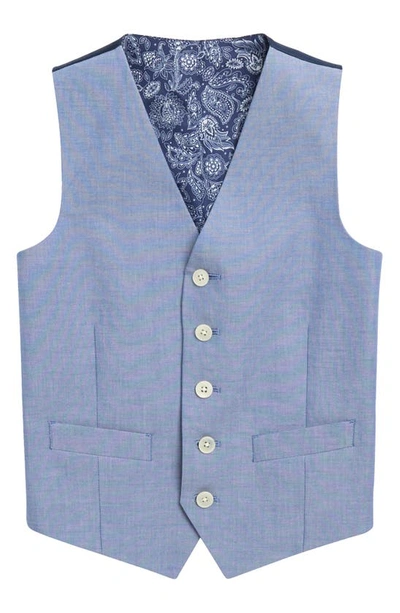 Shop Ralph Lauren Kids' Chambray Vest In Light Blue