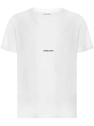 Shop Saint Laurent T-shirt  In Bianco