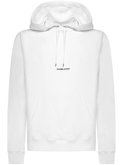 Shop Saint Laurent Sweatshirt In Bianco