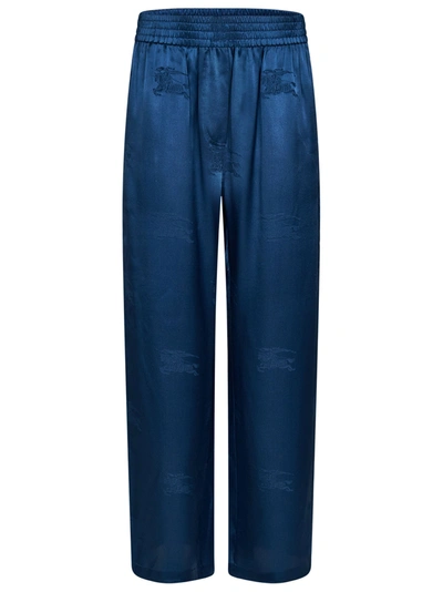 Shop Burberry Pantaloni  In Blu