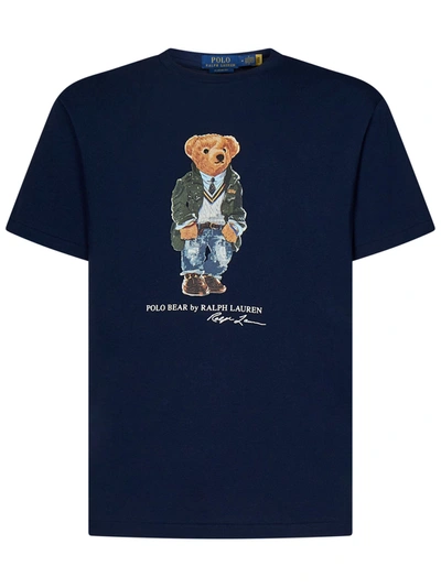 Shop Polo Ralph Lauren Polo Bear T-shirt In Blu