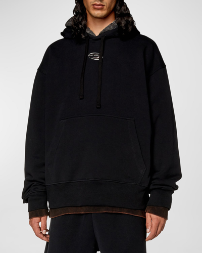 Shop Diesel Men's S-macs-hood-od Sweatshirt In Black Black Black