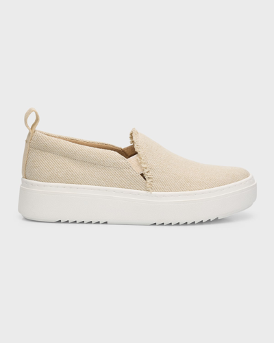 Shop Eileen Fisher Pall Canvas Slip-on Sneakers In Natural