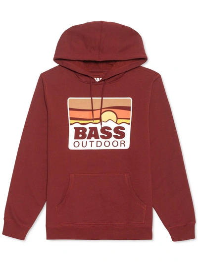 Shop Bass Outdoor Mens Fleece Sweatshirt Hoodie In Red