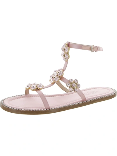 Shop Giambattista Valli Womens Rhinestone Caged Slingback Sandals In Pink