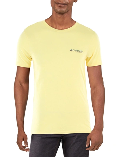 Shop Columbia Sportswear Rhino Mens Crewneck Logo Graphic T-shirt In Yellow