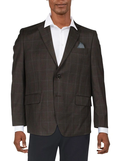 Shop Lauren Ralph Lauren Mens Wool Blend Classic Fit Two-button Blazer In Grey