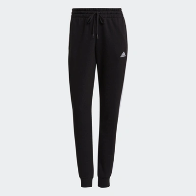 Shop Adidas Originals Women's Adidas Essentials Fleece 3-stripes Pants In Black