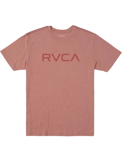 Shop Rvca Mens Logo Graphic T-shirt In Pink