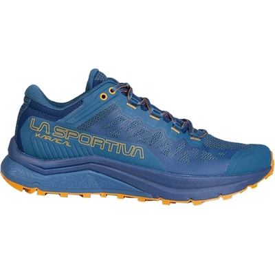Shop La Sportiva Men's Karacal Trail Running Sneaker - D/medium Width In Space Blue/poseidon