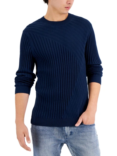 Shop Inc Mens Ribbed Crewneck Crewneck Sweater In Multi