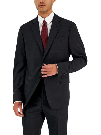 Shop Ax Armani Exchange Mens Wool Suit Separate Two-button Blazer In Multi