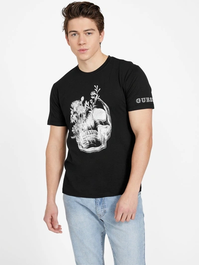 Shop Guess Factory Eco Twitch Fashion Crewneck Tee In Black