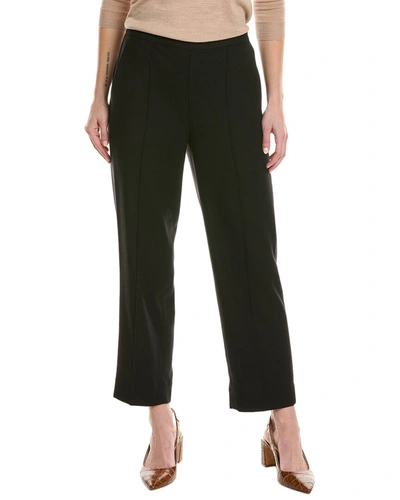 Shop Vince Mid-rise Wool-blend Easy Pant In Black