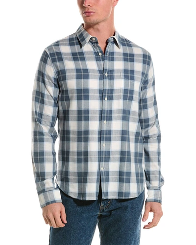 Shop Vince Alps Classic Fit Plaid Shirt In Blue