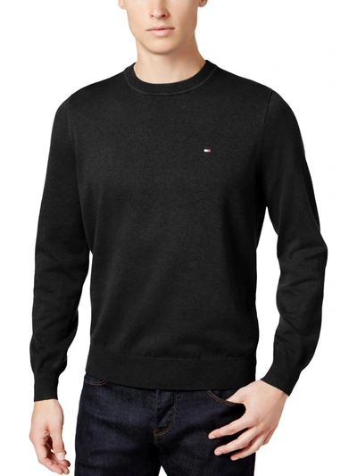Shop Tommy Hilfiger Mens Crewneck Casual Pullover Sweater In Blue