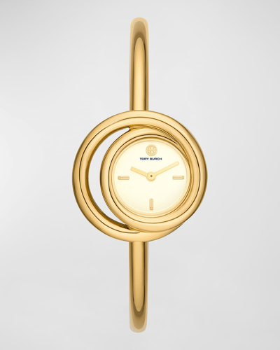 Shop Tory Burch Miller Swirl Watch - Gold-tone Stainless Steel