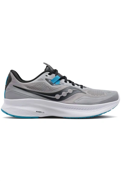 Shop Saucony Men's Guide 15 Running Shoes - 2e/wide Width In Alloy/topaz In Grey