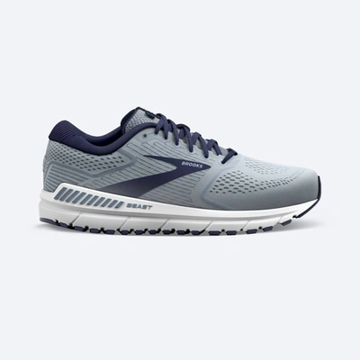 Shop Brooks Men's Beast '20 Running Shoes - 2e/wide Width In Blue/grey/peacoat