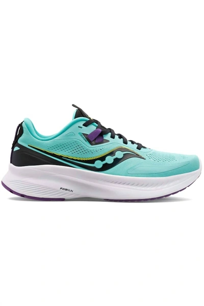Shop Saucony Women's Guide 15 Running Shoes - B/medium Width In Cool Mint/acid In Blue