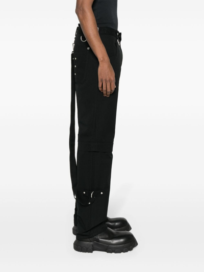Shop Givenchy Cotton Cargo Trousers In Black