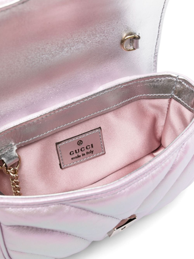 Shop Gucci Gg Marmont Leather Mini Bag In Pink