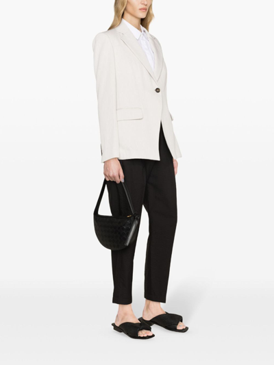 Shop Brunello Cucinelli Linen And Cotton Blend Single-breasted Jacket In White