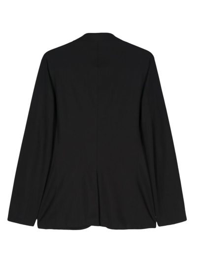 Shop Herno Single-breasted Blazer Jacket In Black