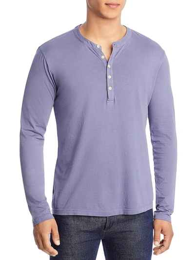 Shop Velvet By Graham & Spencer Mens Cotton Long Sleeves Henley Shirt In Multi
