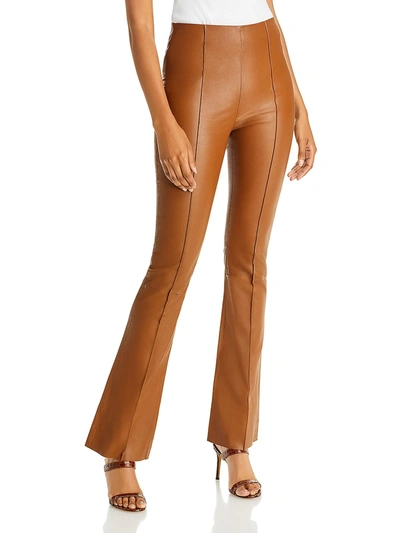 Shop Remain Womens Leather High Waist Flared Pants In Multi