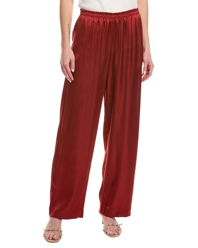 Shop Vince Drop-waist Fluid Pull-on Pant In Red