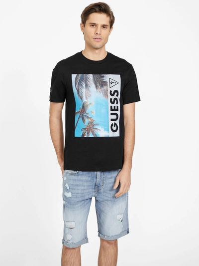 Shop Guess Factory Warren Crewneck Tee In Black