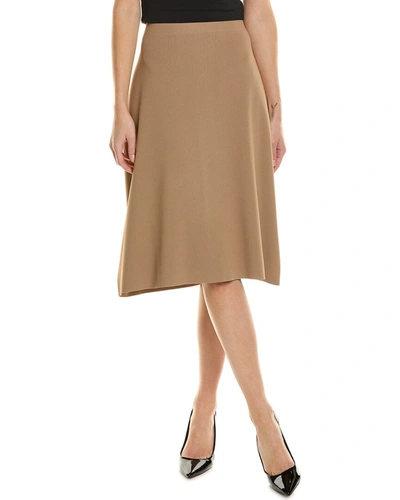 Shop Vince Soft Sculpted Midi Skirt In Brown